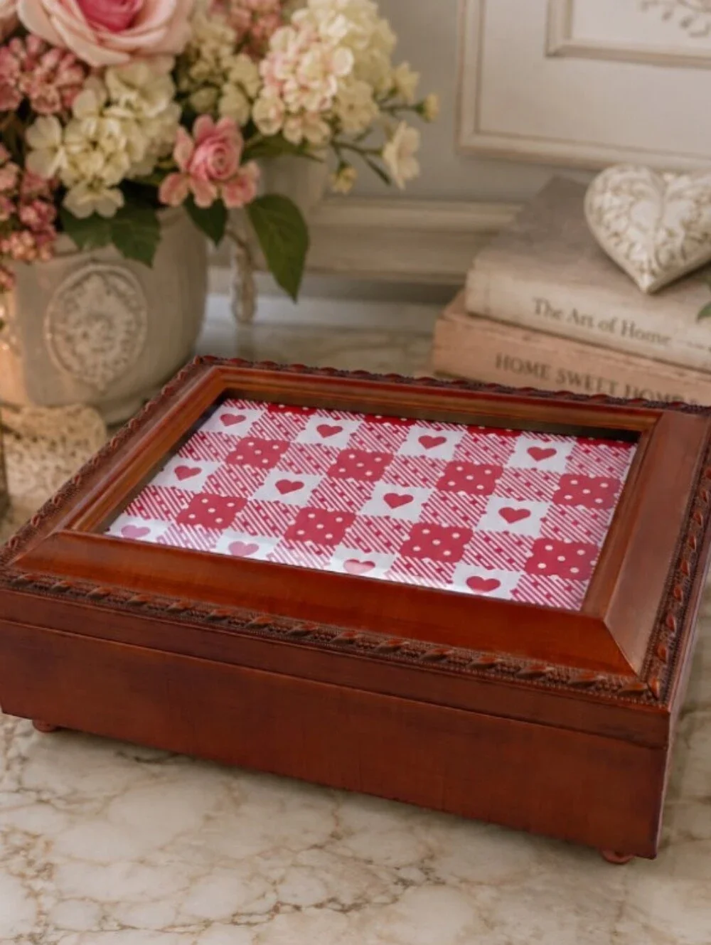 Cottage Garden Music Decorative Jewelry Box You Light Up My Life Tune NWT Wood